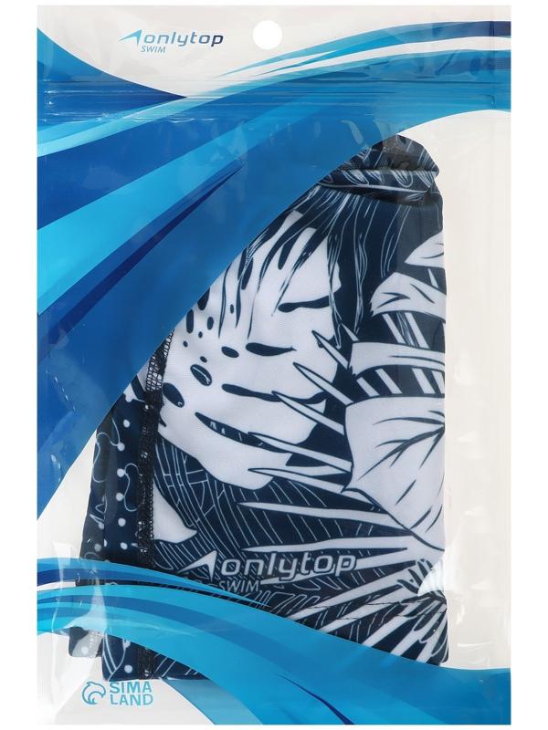 Шапочка для плавания взрослая ONLYTOP Swim «Тропики», тканевая, обхват 54-60 см