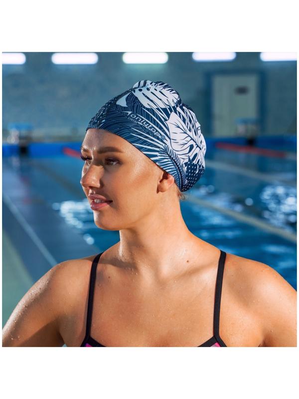 Шапочка для плавания взрослая ONLYTOP Swim «Тропики», тканевая, обхват 54-60 см