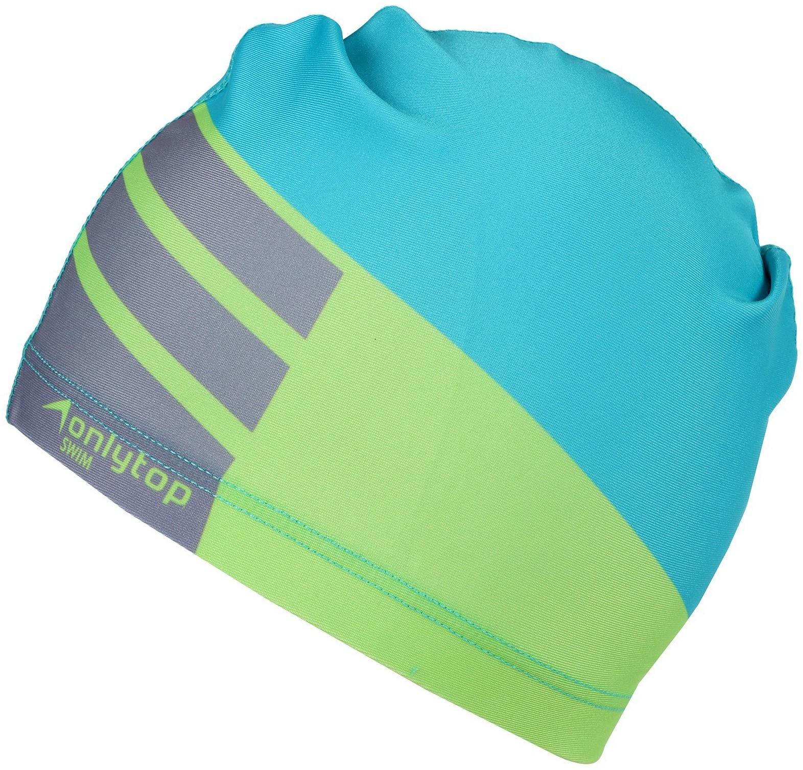 Шапочка для плавания взрослая ONLYTOP, тканевая, обхват 54-60 см