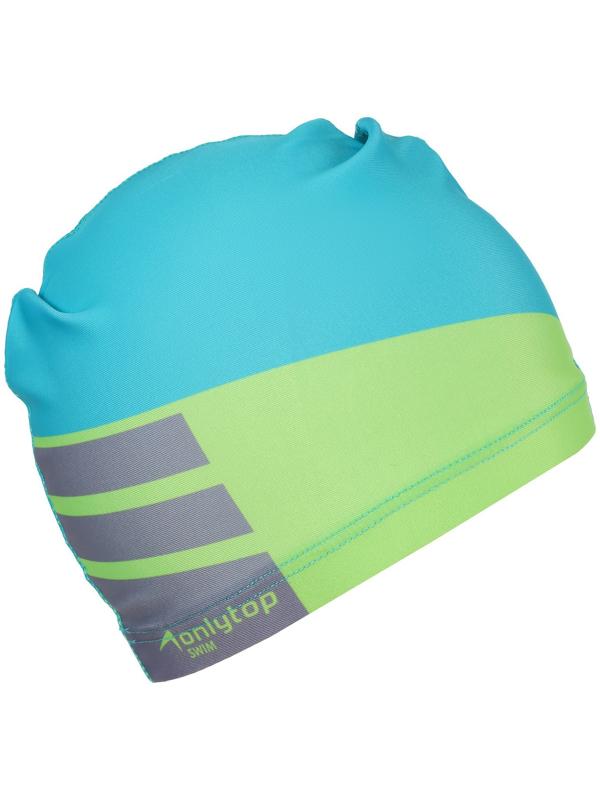 Шапочка для плавания взрослая ONLYTOP, тканевая, обхват 54-60 см