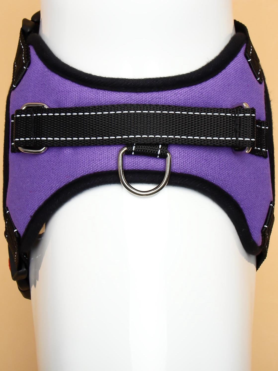 Шлейка К7 мягкая светоотражающая, размер S, ОГ 44-55 см, вес 5-9 кг, фиолетовая