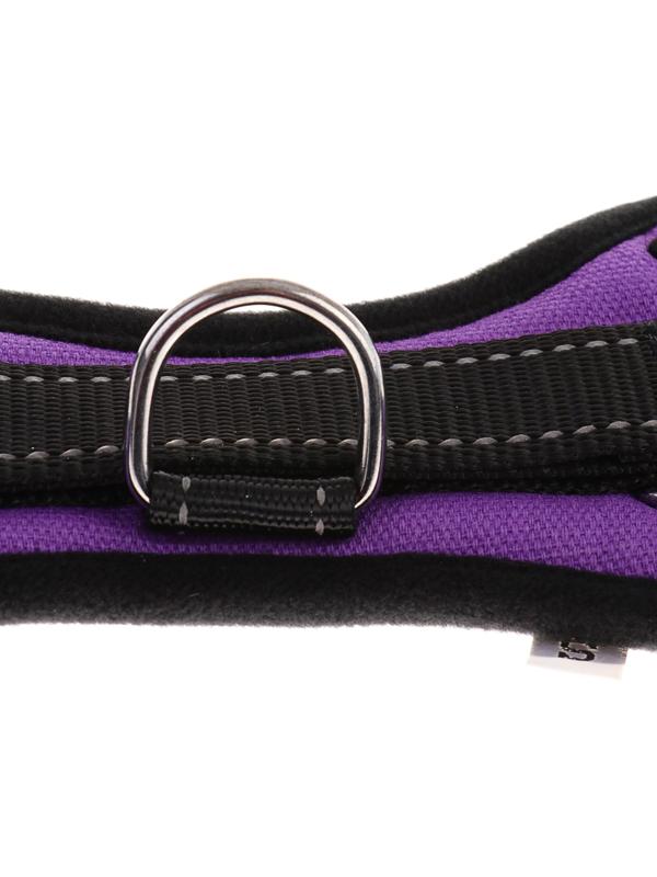 Шлейка К7 мягкая светоотражающая, размер S, ОГ 44-55 см, вес 5-9 кг, фиолетовая