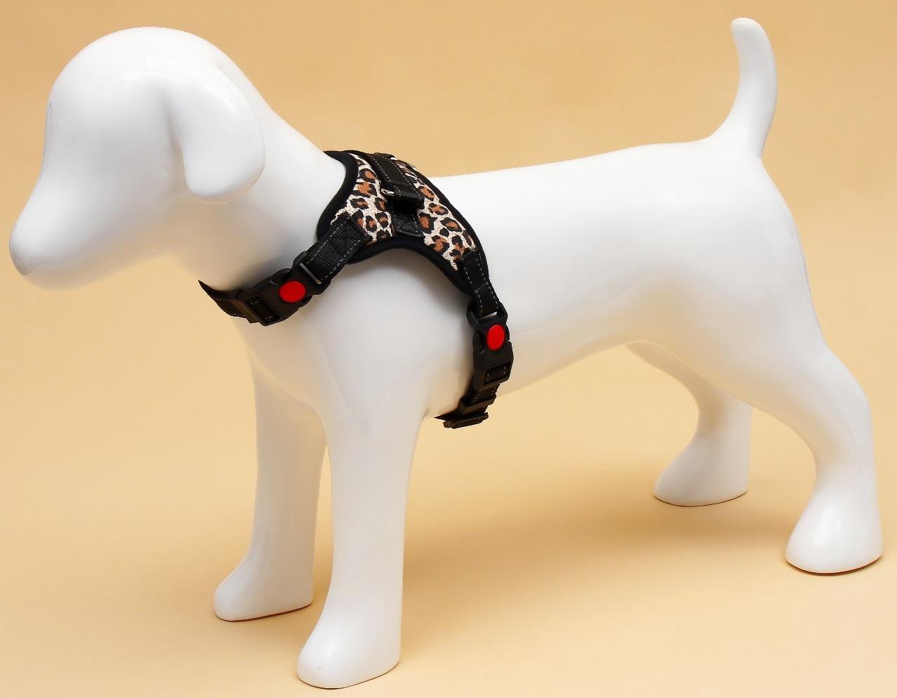 Шлейка К7 мягкая светоотражающая, размер М, ОГ 52-66 см, вес 9,5-17,5 кг, леопард