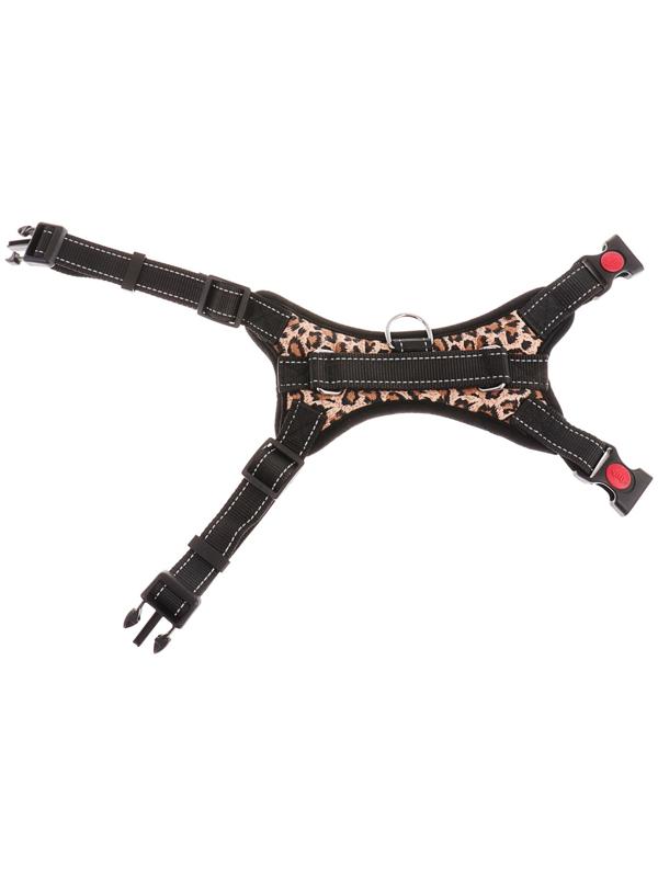 Шлейка К7 мягкая светоотражающая, размер М, ОГ 52-66 см, вес 9,5-17,5 кг, леопард