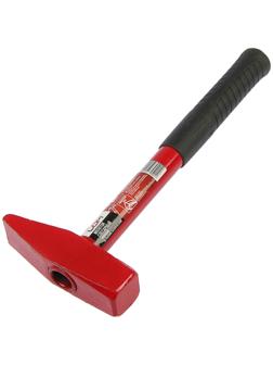 Молоток слесарный ЛОМ, квадратный боек, металлическая обрезиненная рукоятка, 800 г