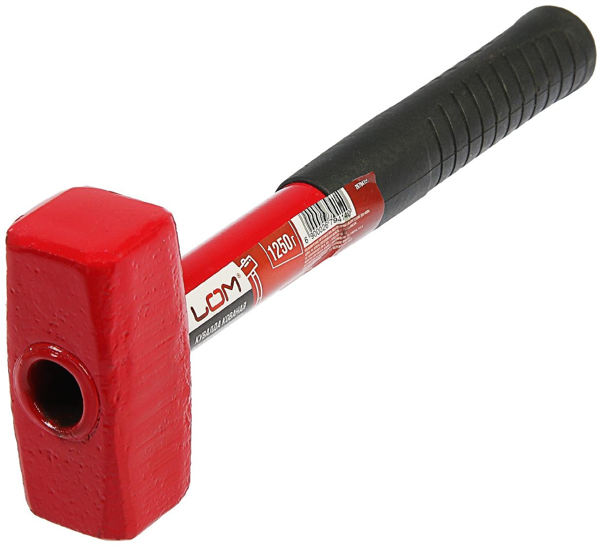 Кувалда ЛОМ, металлическая обрезиненная рукоятка, 1.25 кг