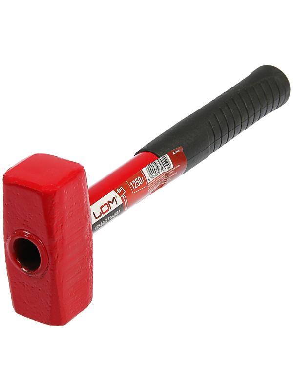 Кувалда ЛОМ, металлическая обрезиненная рукоятка, 1.25 кг