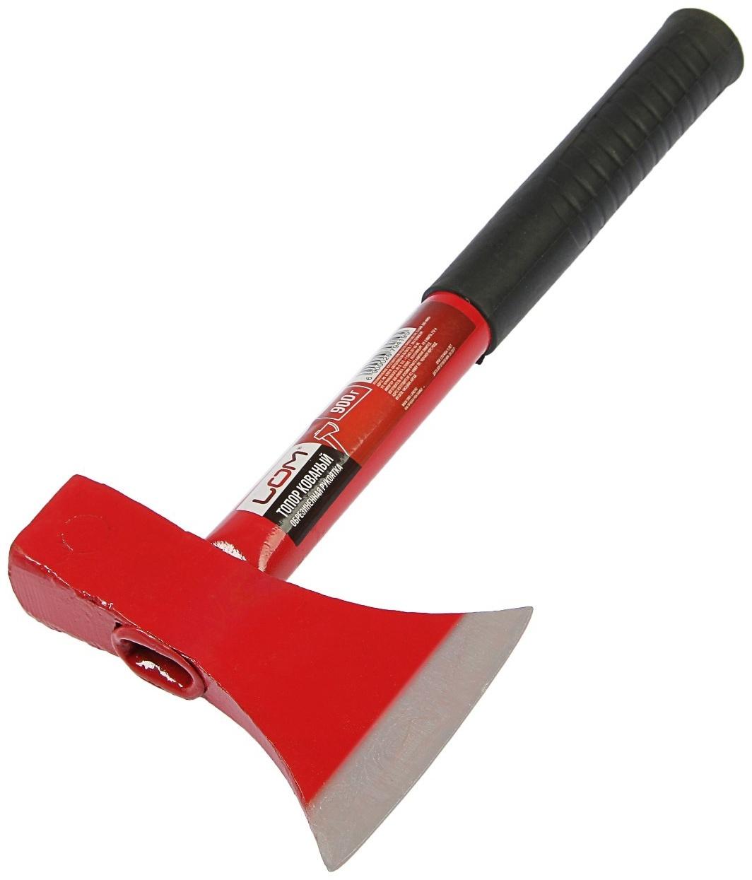 Топор столярный ЛОМ, металлическая обрезиненная рукоятка, 900 г