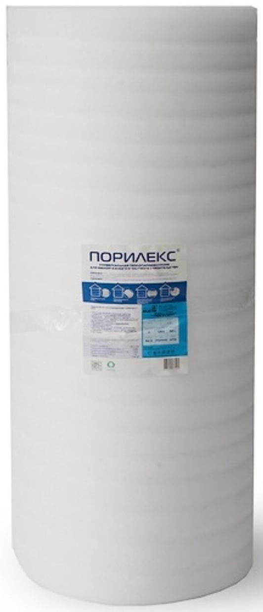 Теплоизоляция «Порилекс» НПЭ, толщина 4 мм, рулон 1.25×50 м, 62.5 кв. м