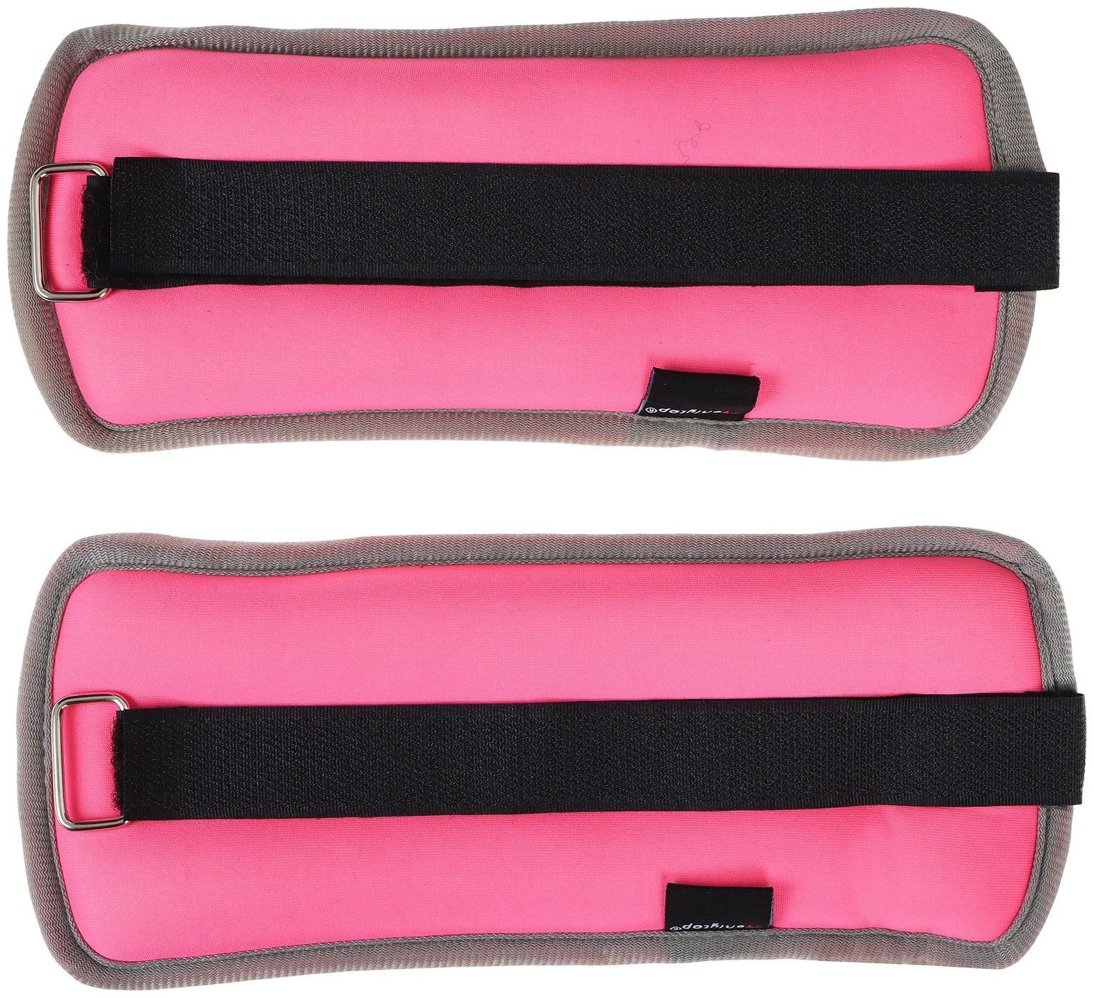 Утяжелители неопреновые ONLYTOP, 2 шт. х 0,5 кг, цвет розовый