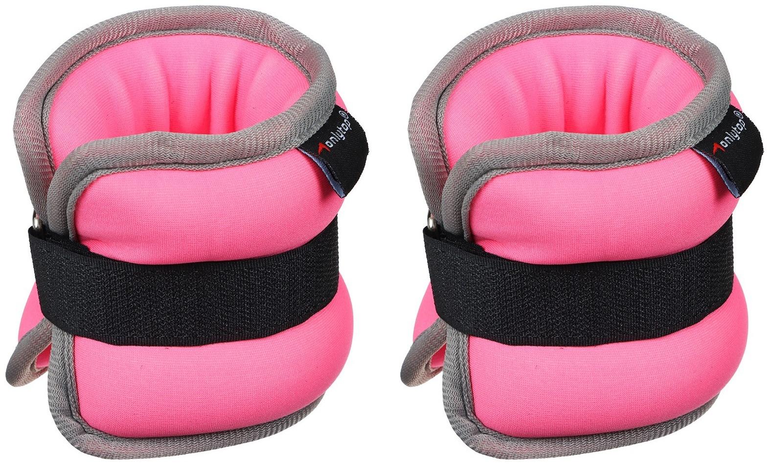 Утяжелители неопреновые ONLYTOP, 2 шт. х 0,5 кг, цвет розовый