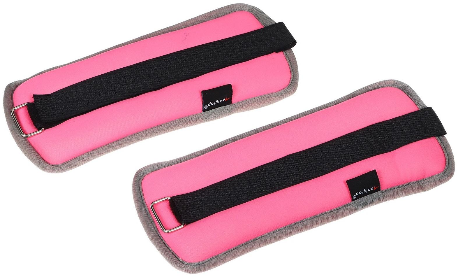 Утяжелители неопреновые ONLYTOP, 2 шт. х 0,5 кг, цвет розовый