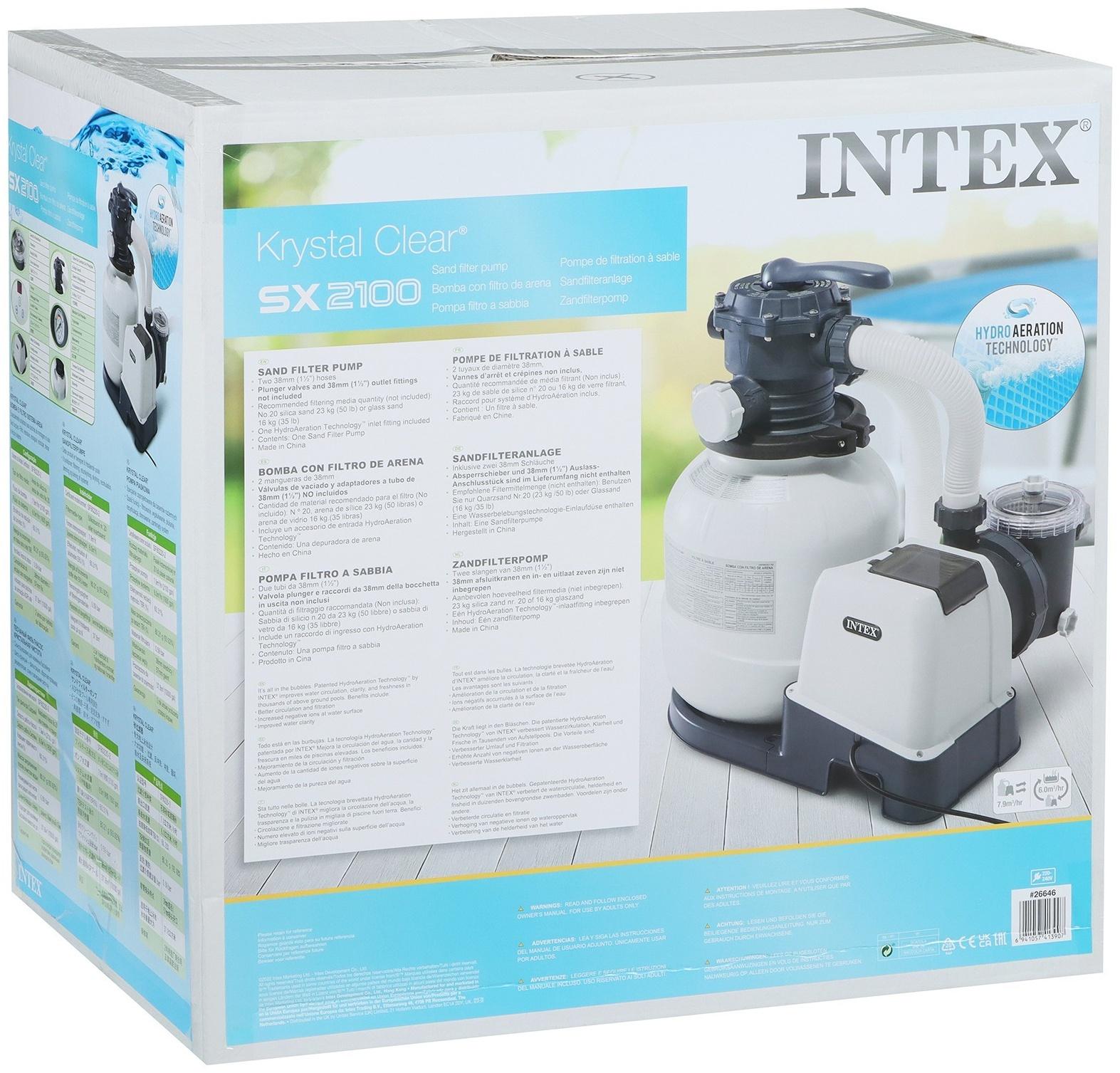 Фильтр-насос для бассейнов песочный 220-240V, 6000 л/ч, 26646 INTEX