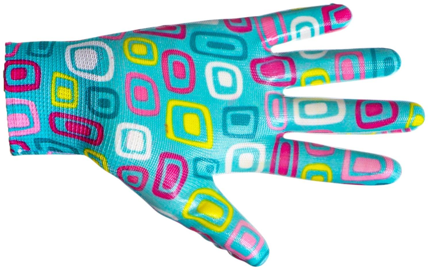 Перчатки нейлоновые, с нитриловым полуобливом, размер 9, цвет МИКС, Greengo