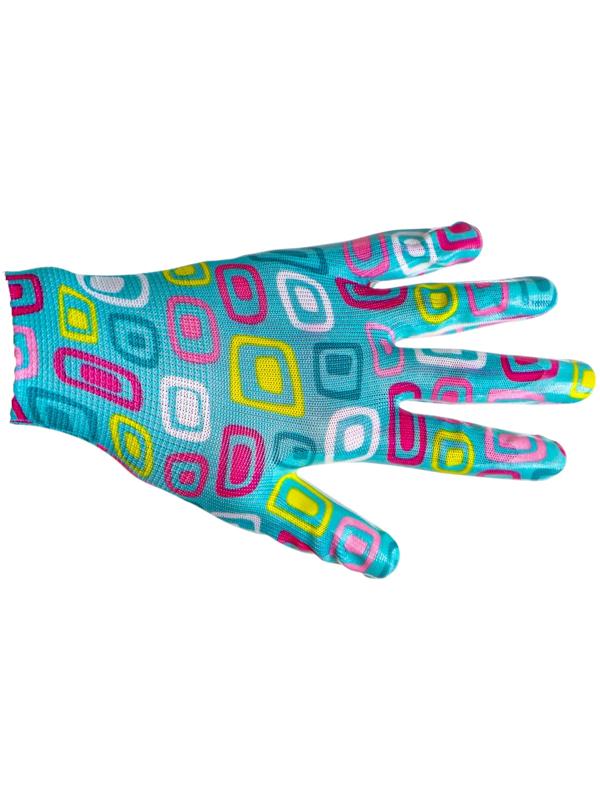 Перчатки нейлоновые, с нитриловым полуобливом, размер 9, цвет МИКС, Greengo