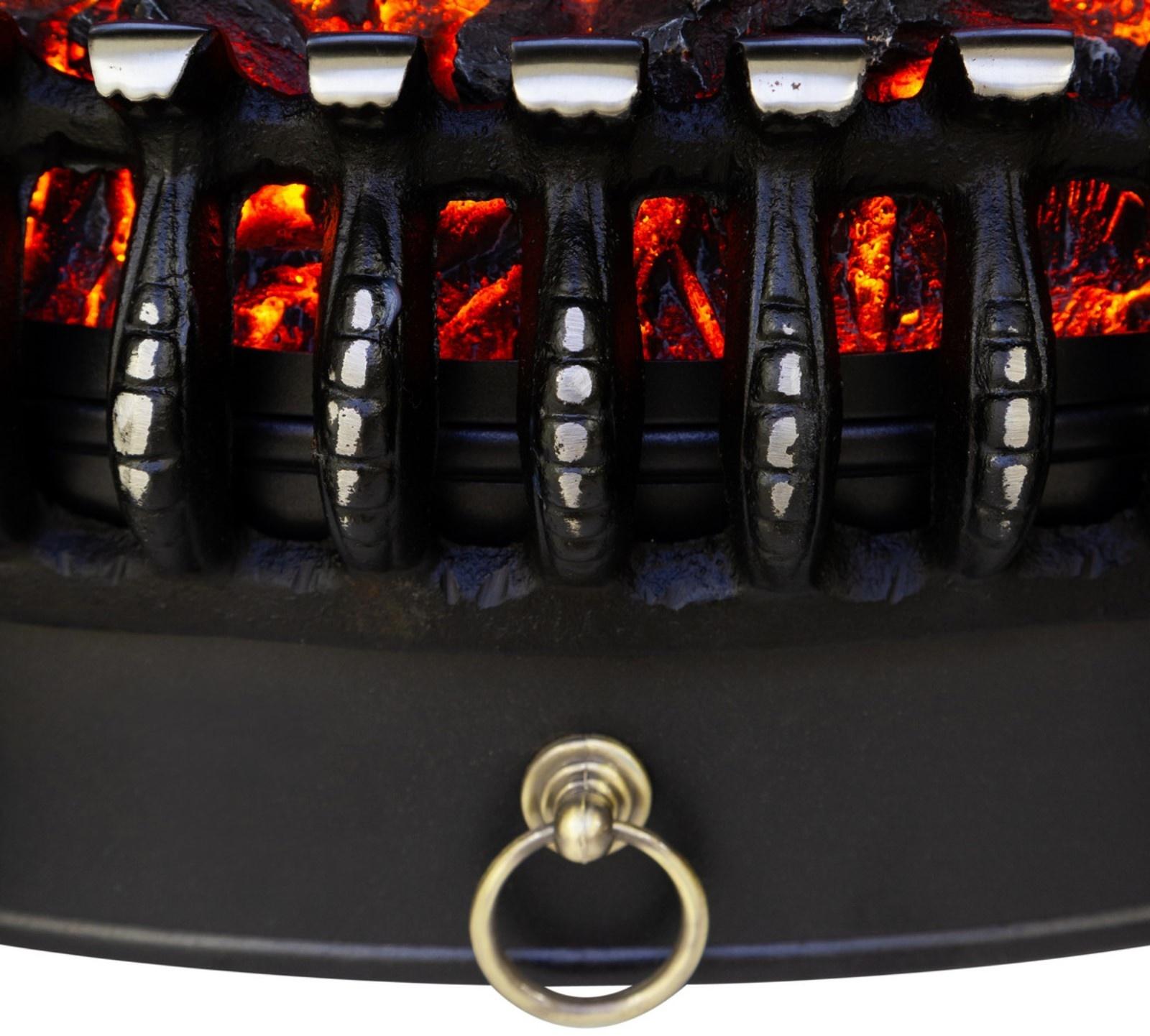 Электроочаг Fobos Lux Black, 1500 Вт, 2 режима обогрева, муляж сгоревших дров