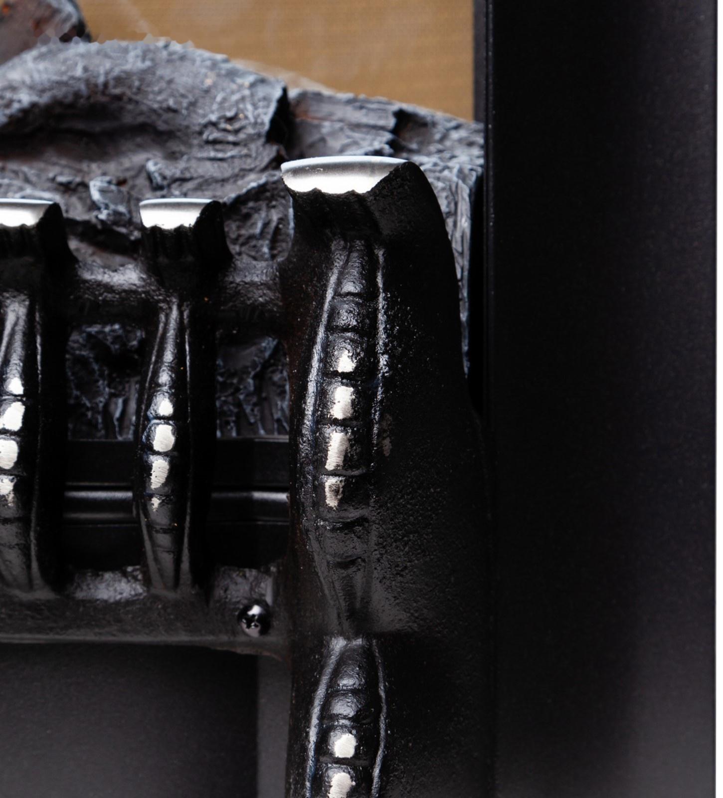 Электроочаг Fobos Lux Black, 1500 Вт, 2 режима обогрева, муляж сгоревших дров