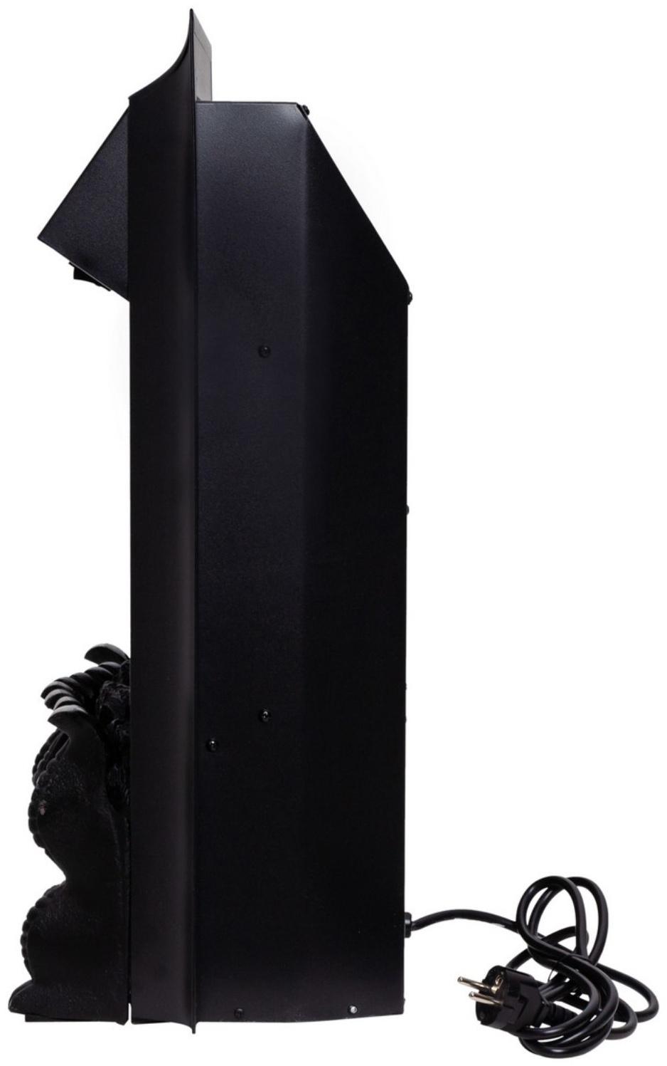 Электроочаг Fobos Lux Black, 1500 Вт, 2 режима обогрева, муляж сгоревших дров