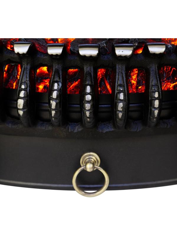 Электроочаг Fobos Lux Black, 1500 Вт, 2 режима обогрева, муляж сгоревших дров