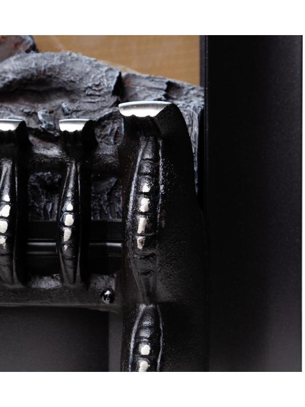 Электроочаг Fobos Lux Black, 1500 Вт, 2 режима обогрева, муляж сгоревших дров