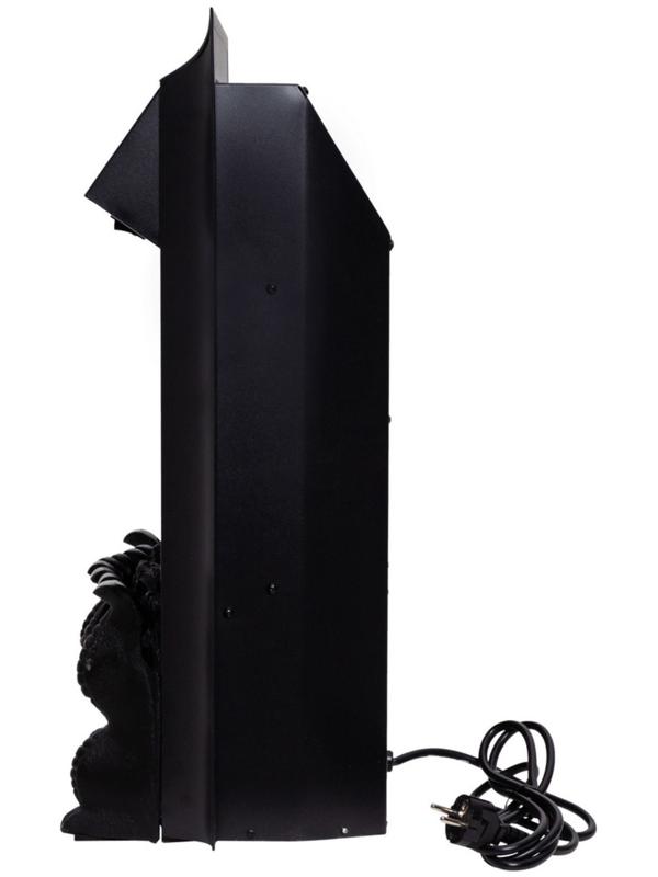 Электроочаг Fobos Lux Black, 1500 Вт, 2 режима обогрева, муляж сгоревших дров