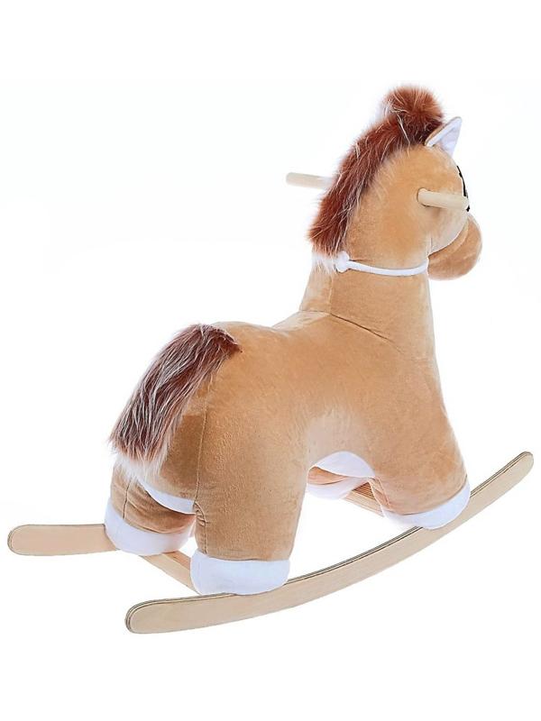 Качалка «Лошадка: Звёздочка», музыкальная, цвет бежевый, цвет звёзд МИКС
