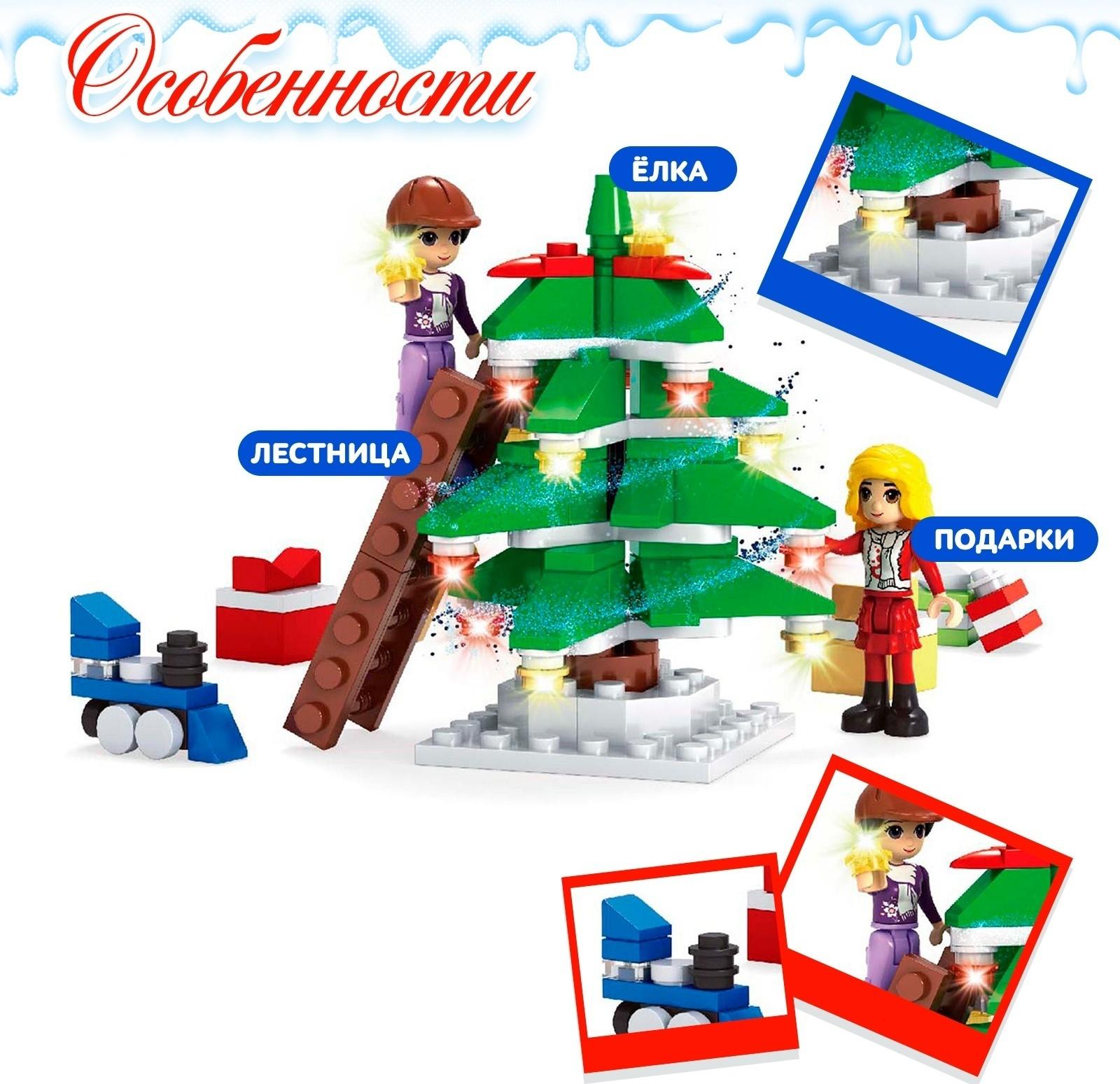 Конструктор новый год «Украшение елки», 125 деталей