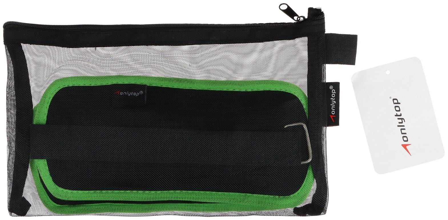 Утяжелители неопреновые ONLYTOP, 2 шт. х 0,25 кг, цвет чёрный/салатовый