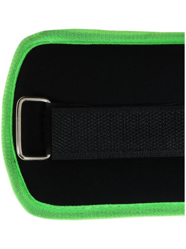 Утяжелители неопреновые ONLYTOP, 2 шт. х 0,25 кг, цвет чёрный/салатовый