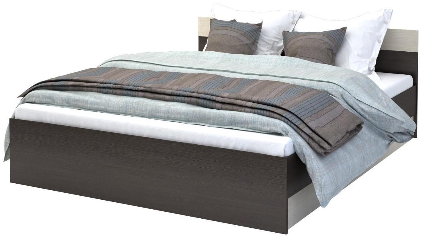 Спальный гарнитур «Леси», набор - комод 800, кровать 1600, тумбы 2 шт, венге/дуб белфорд