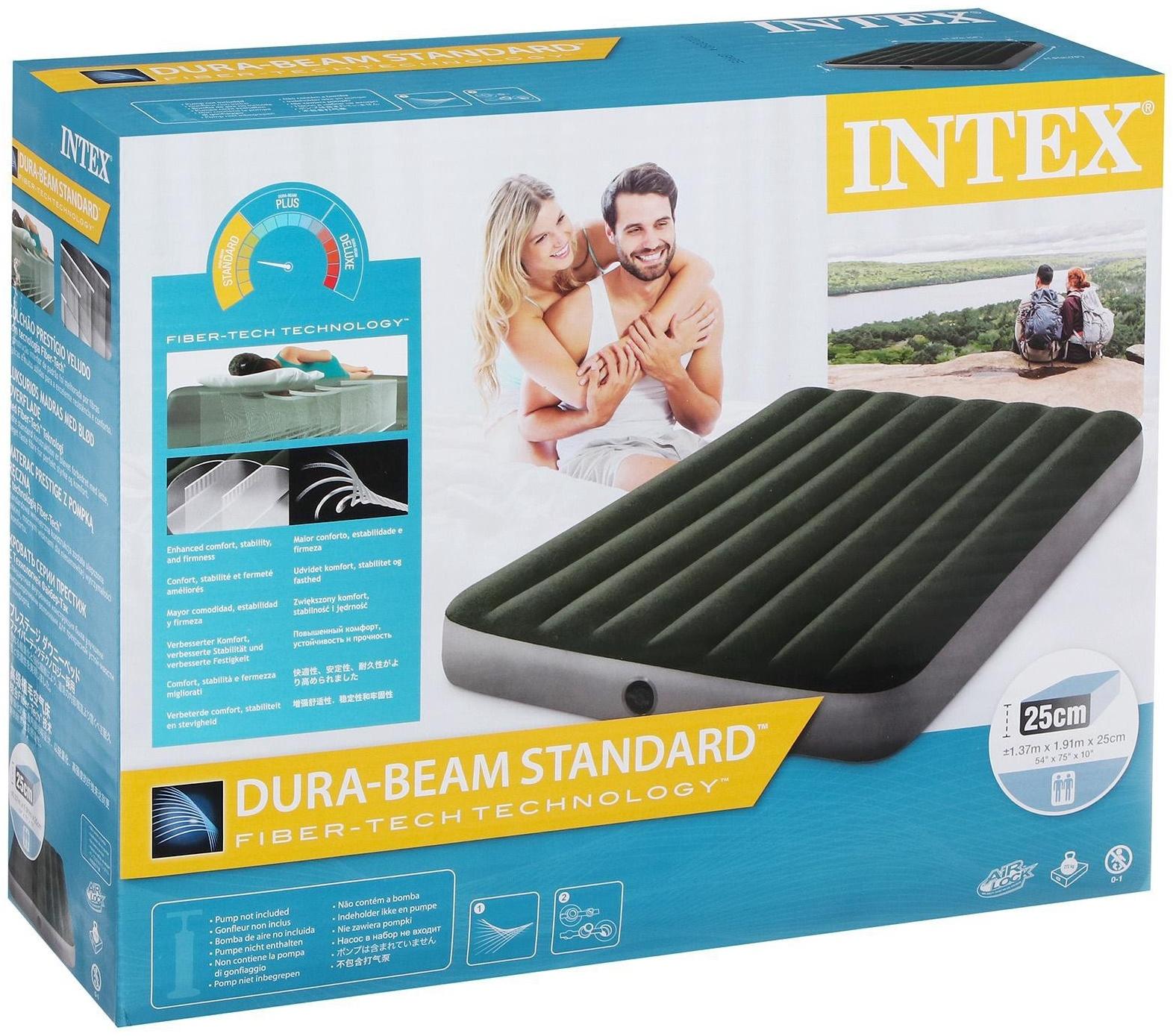 Матрас надувной DURA-BEAM FULL, 137 х 191 х 25 см, 64108 INTEX