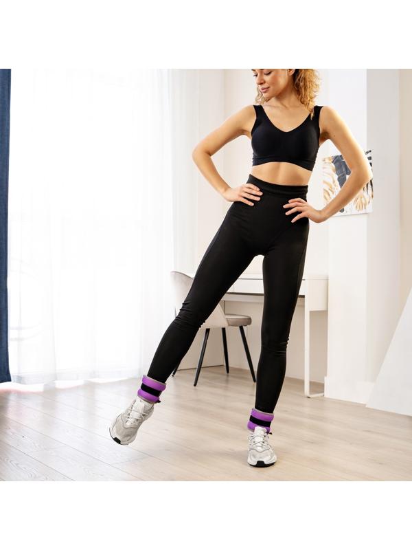 Утяжелители неопреновые ONLYTOP, 2 шт. х 1 кг, цвет фиолетовый