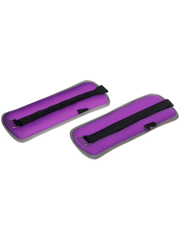 Утяжелители неопреновые ONLYTOP, 2 шт. х 1 кг, цвет фиолетовый
