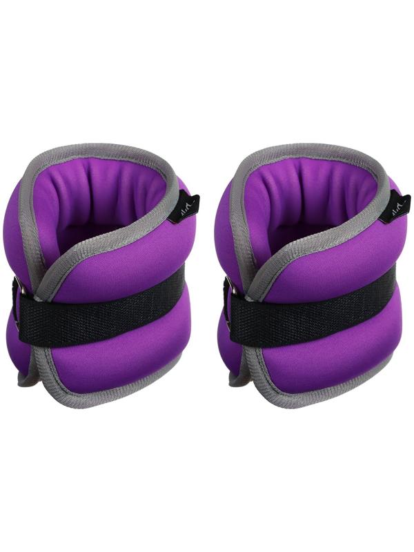 Утяжелители неопреновые ONLYTOP, 2 шт. х 1 кг, цвет фиолетовый