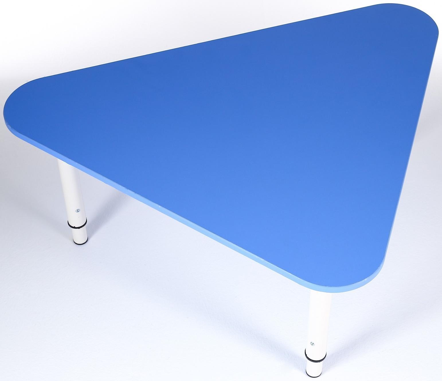 Стол Треугольник растущий гр.0-3 на металлокаркасе, Синий