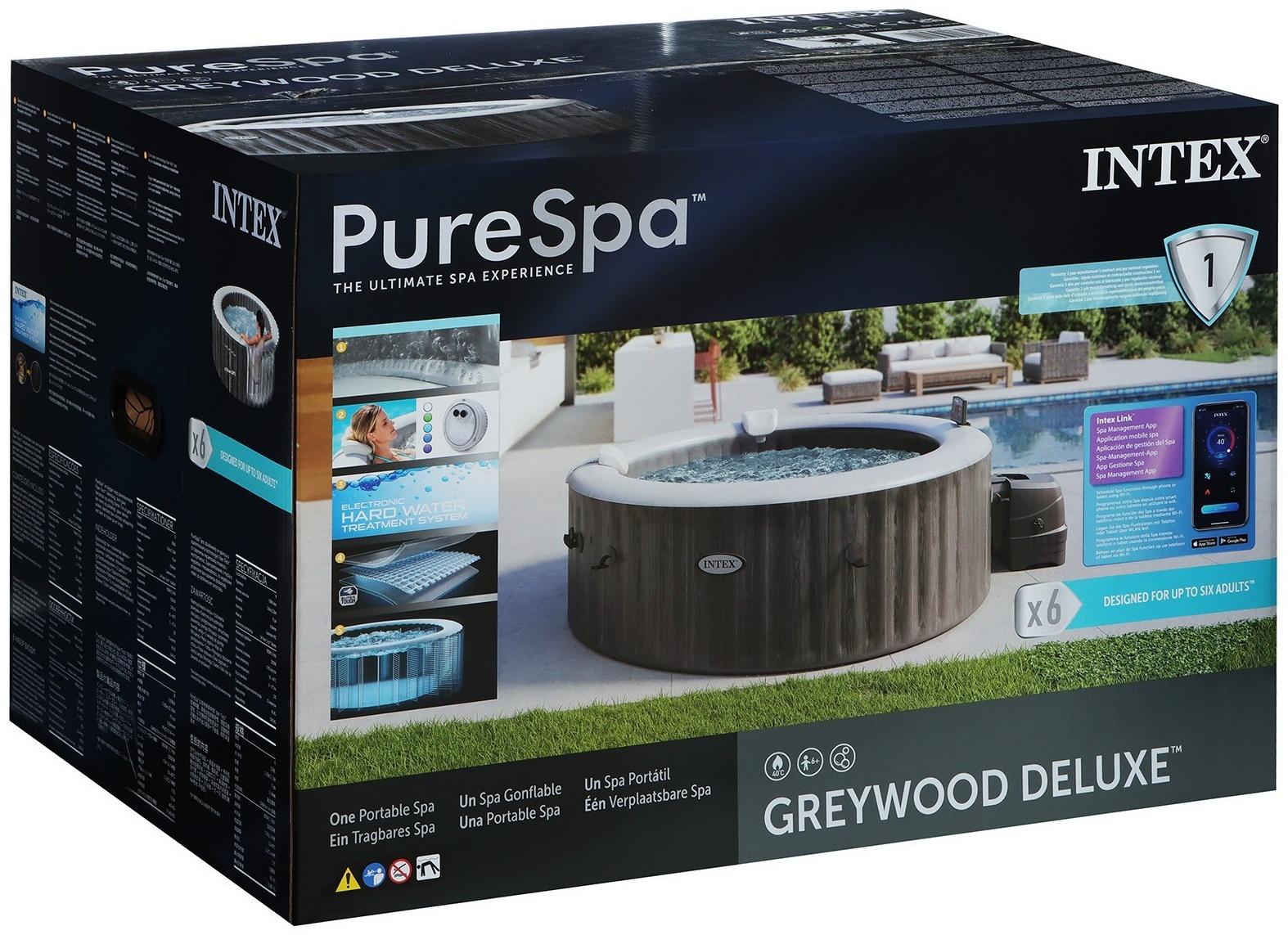 SPA бассейн GREYWOOD DELUXE, 216 х 71 см, 220-240V, от 6 лет, 28442 INTEX