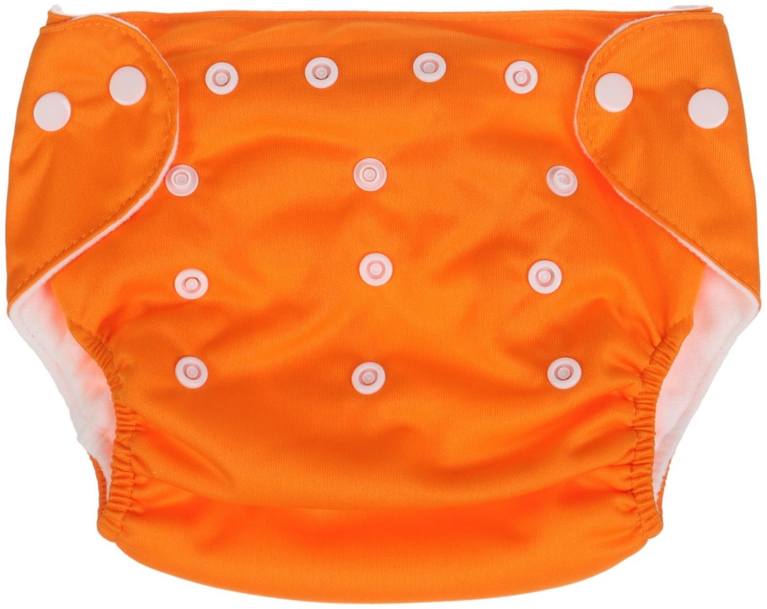 Многоразовый подгузник, 3-15 кг, цвет оранжевый, Крошка Я