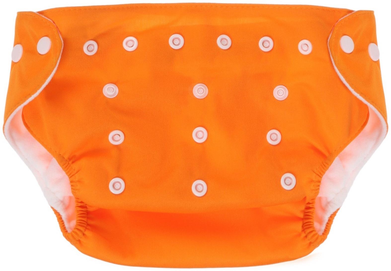 Многоразовый подгузник, 3-15 кг, цвет оранжевый, Крошка Я