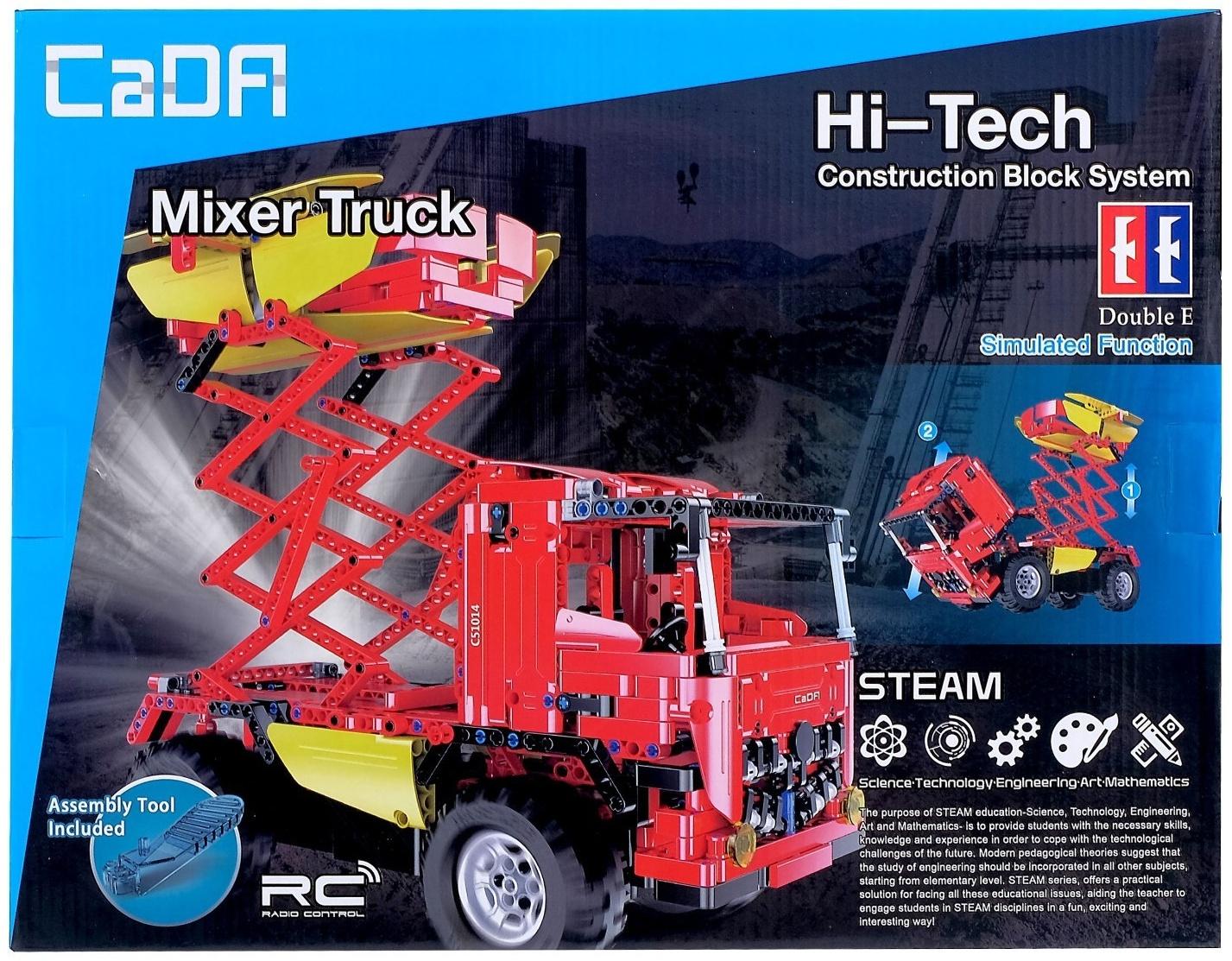 Конструктор радиоуправляемый «Грузовик бетономешалка», 2 в 1, с аккумулятором, 814 деталей