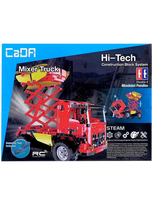 Конструктор радиоуправляемый «Грузовик бетономешалка», 2 в 1, с аккумулятором, 814 деталей