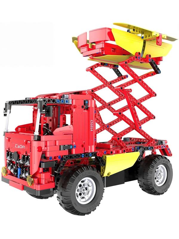 Конструктор радиоуправляемый «Грузовик бетономешалка», 2 в 1, с аккумулятором, 814 деталей