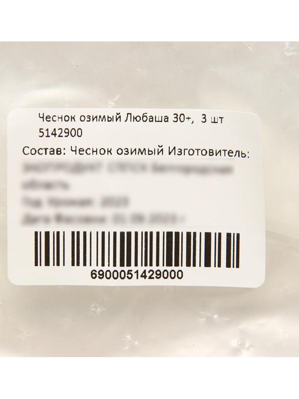 Чеснок озимый Любаша 30+, упаковка 3 шт