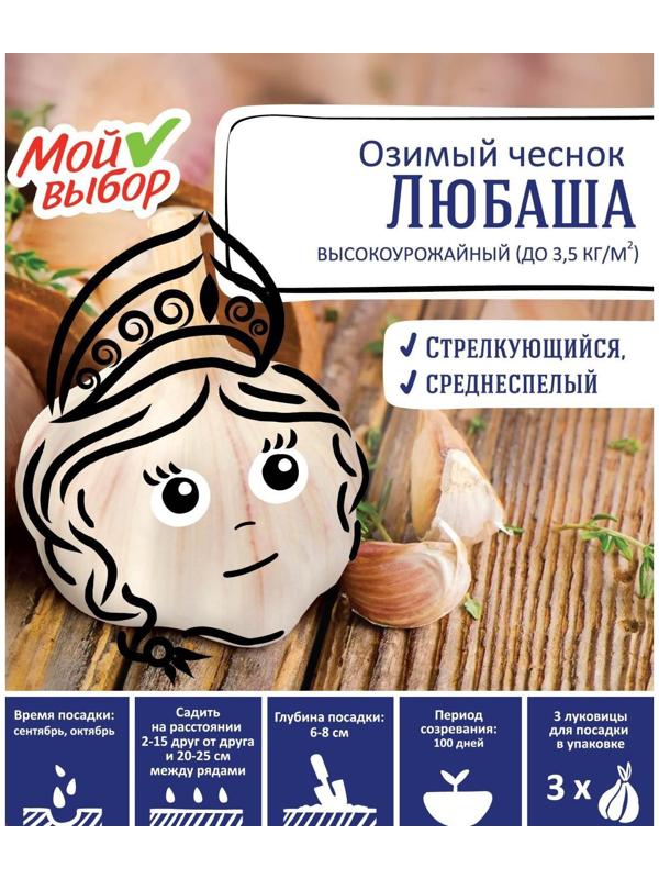 Чеснок озимый Любаша 30+, упаковка 3 шт