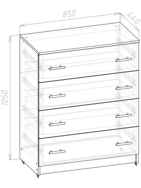 Спальный гарнитур «Бася», комплект 7 предметов, белый