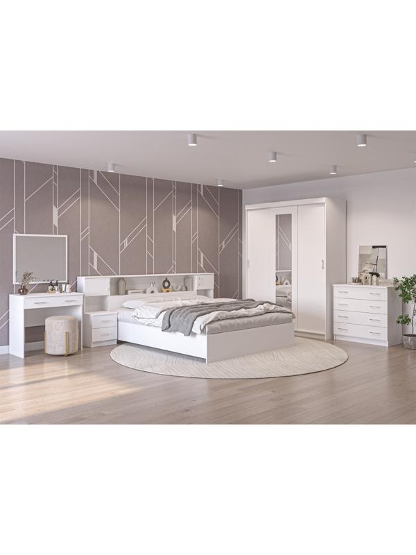 Спальный гарнитур «Бася», комплект 7 предметов, белый