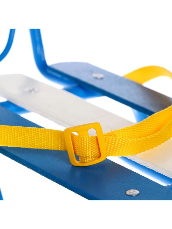 Кукольные санки с толкателем, цвет голубой