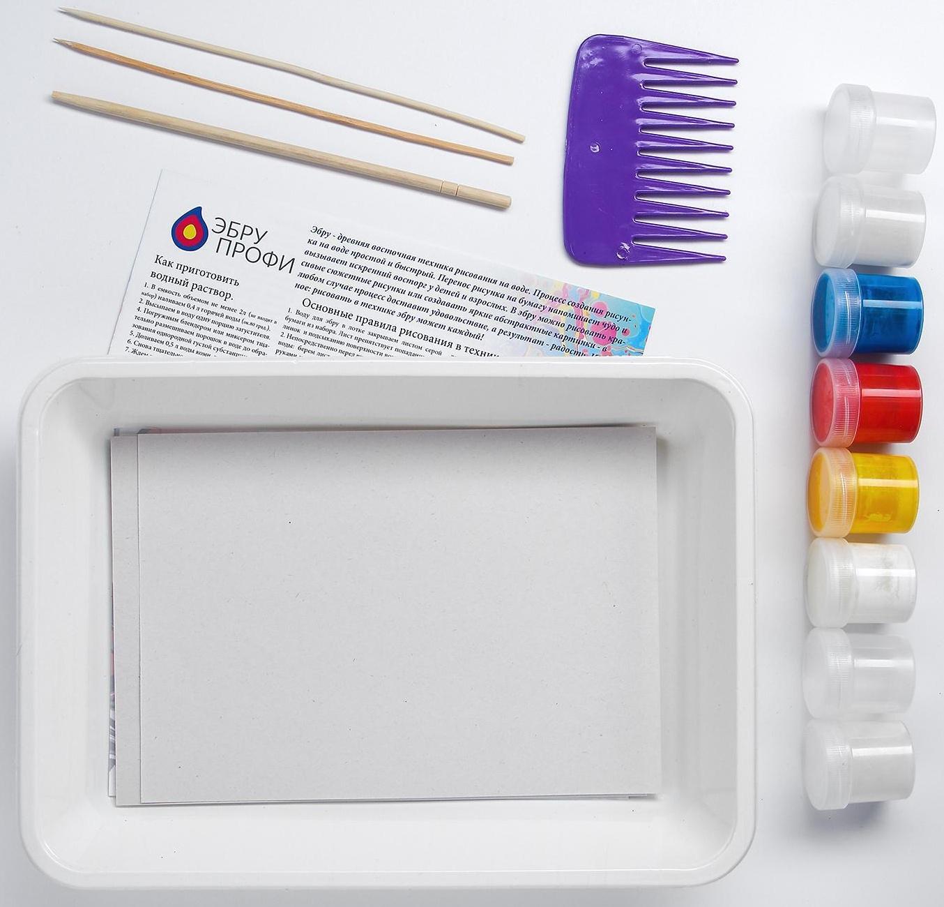 Рисование на воде: эбру, 4 цв