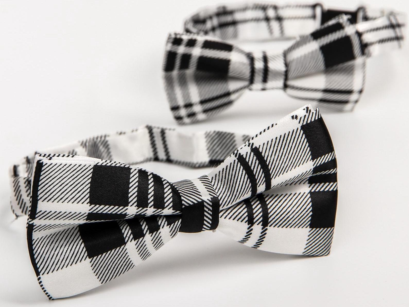 Галстук - бабочка для мальчика и папы M&B «Family look», для фотосессии, 23 февраля, 2 шт., серый