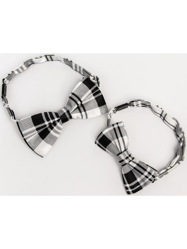 Галстук - бабочка для мальчика и папы M&B «Family look», для фотосессии, 23 февраля, 2 шт., серый