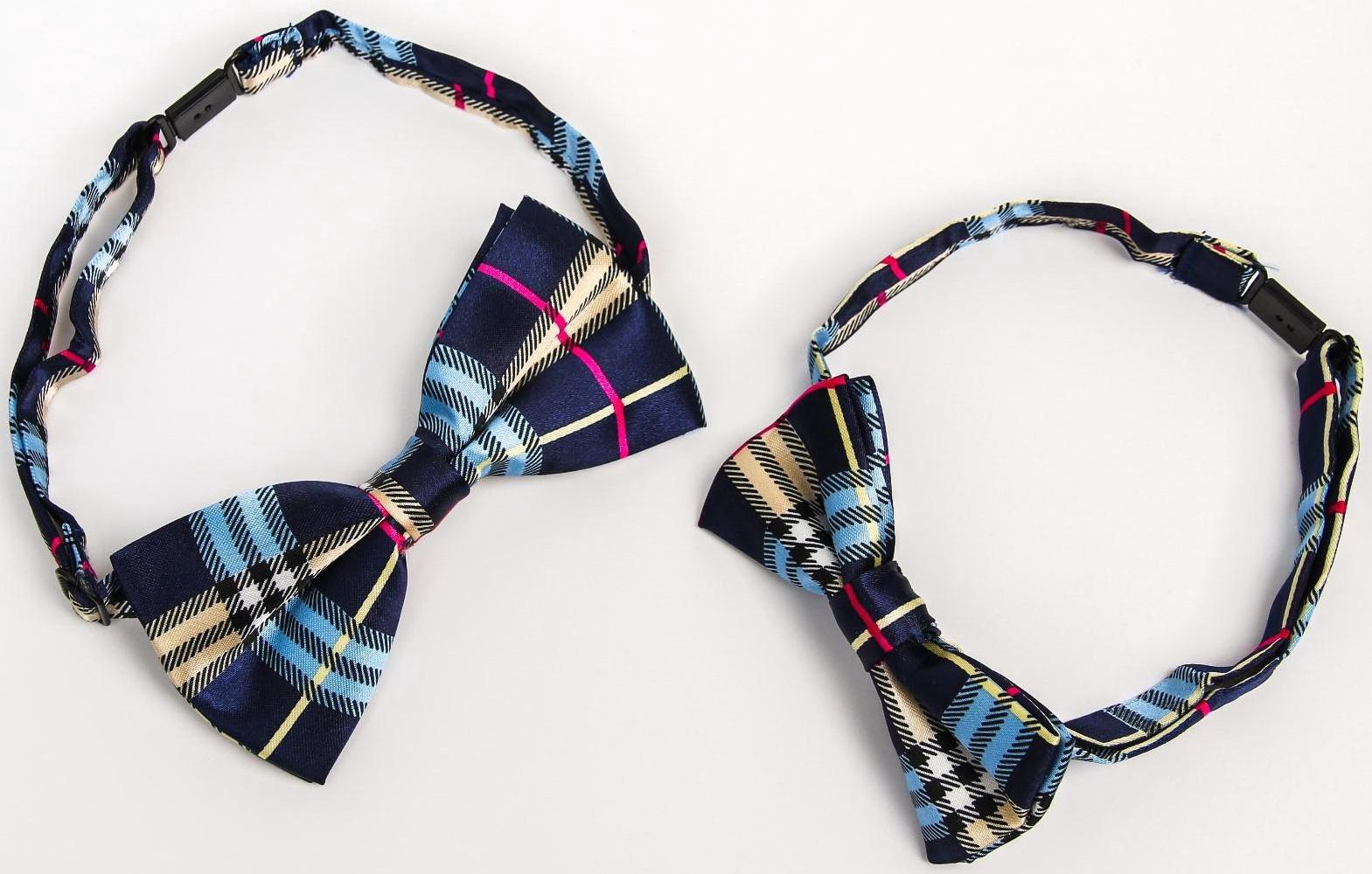 Галстук - бабочка для мальчика и папы «Набор для фотосессии», 23 февраля, 2 шт., цвет синий, M&B